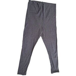 Three Seasons Maternity L Dark Gray Leggings Rollover Waistband 30" Inseam